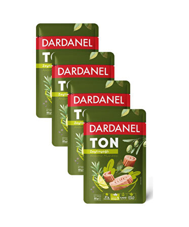 Dardanel Zeytinyağlı Ton Balığı Poşet 80 gr x 4 Adet