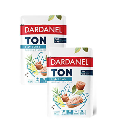 Dardanel Light Ton Balığı Poşet 2 x 80 G