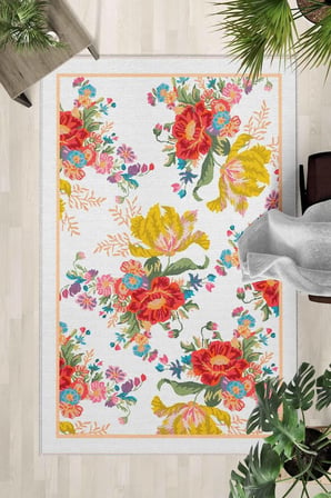 Kaymaz Taban Yıkanabilir Halı – Mutfak, Salon, Yatak Odası için Modern Dijital Baskı Halı (SLNHALI54