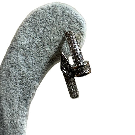 Uretti - İREM 3914 Zirkon Taşlı Çivi Model Çelik Küpe