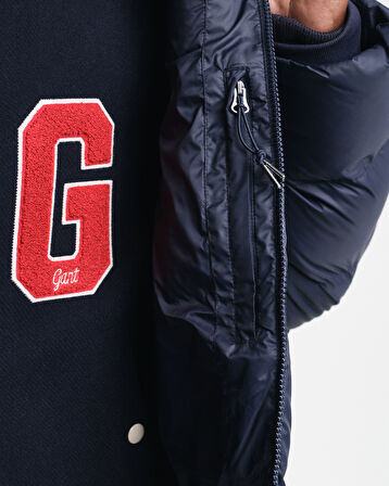 GANT Erkek Lacivert Kapüşonlu Mont