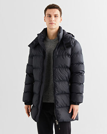 GANT Erkek Siyah Kapüşonlu Mont