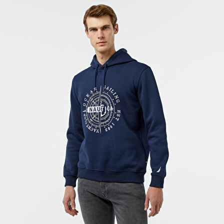 Nautica Erkek Lacivert Regular Fit Sweatshirt