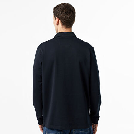 Nautica Erkek Siyah Uzun Kollu Polo Yaka T-Shirt