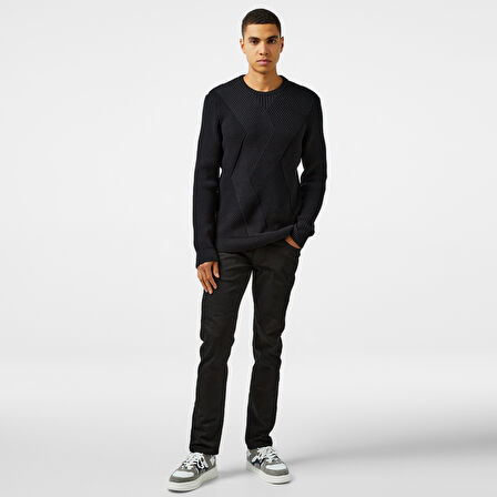 Nautica Erkek Siyah Regular Fit Kazak