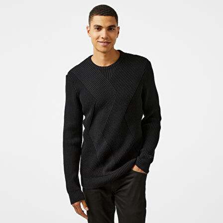 Nautica Erkek Siyah Regular Fit Kazak