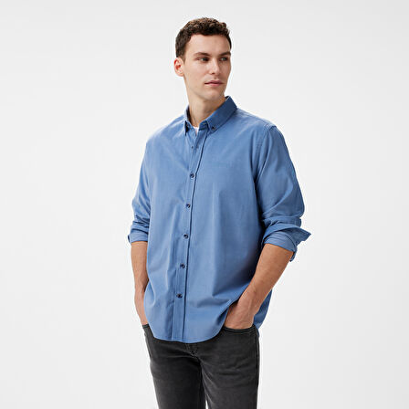 Nautica Erkek Mavi Classic Fit Gömlek