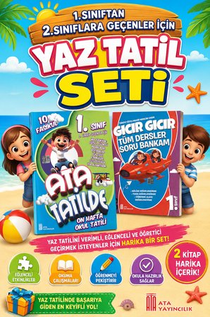 1. Sınıftan 2.Sınıfa Geçenler İçin Ata Tatilde + Tüm Dersler Soru Bankası