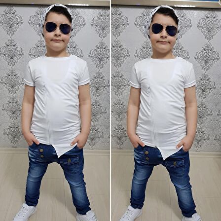 MODAVALS FERMUAR DETAYLI 3 PARÇA ERKEK ÇOCUK KOT TAKIM