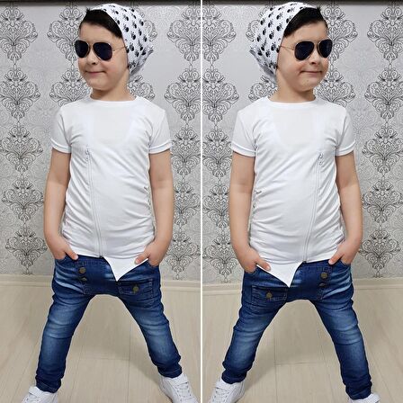 MODAVALS FERMUAR DETAYLI 3 PARÇA ERKEK ÇOCUK KOT TAKIM