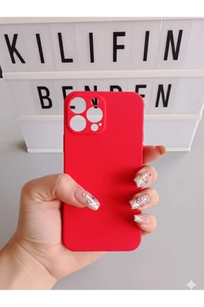 İphone 13 Pro Max Silikon İçi Kadife Kılıf Modeli