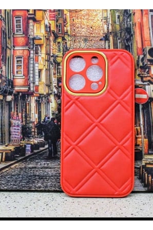 İphone 14 Pro Deri Desenli Kılıf Modeli