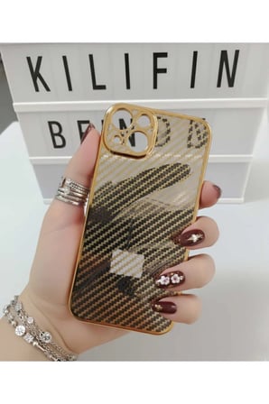 İphone 14 / 15 Plus Uyumlu Karbon Fiber Kılıf Modeli