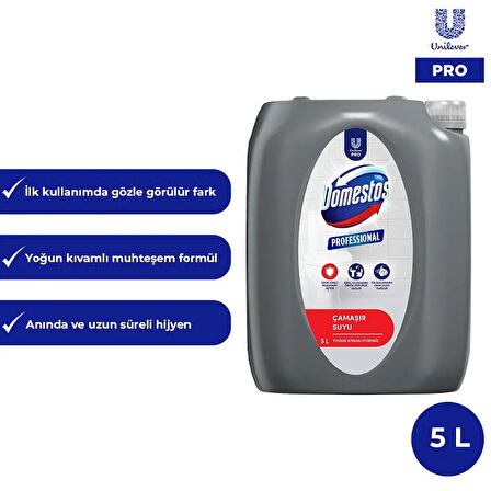 Domestos Professional Yoğun Kıvamlı Çamaşır Suyu 5L - 5Kg U Pro