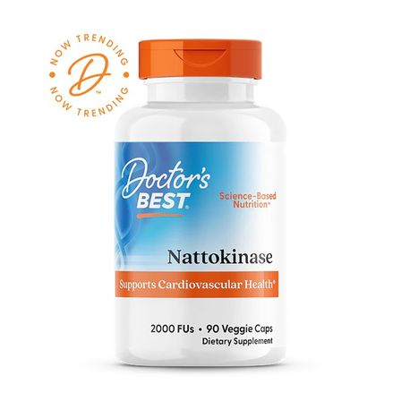 Doctor's Best Nattokinase, 2,000 FUs, 90 Veggie Caps Supports Cardiovascular health