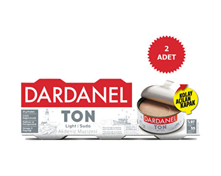 Dardanel Light Akdeniz Mucizesi Ton Balığı 2'li 3 x 75 G