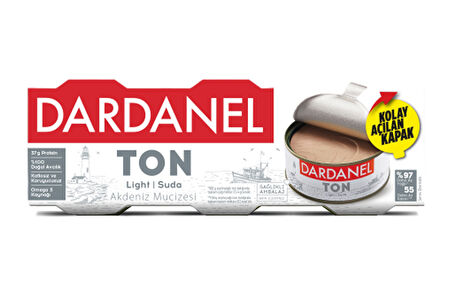 Dardanel Light Akdeniz Mucizesi Ton Balığı 6'lı 3 x 75 G