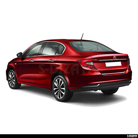 S-Dizayn Fiat Egea SD Krom Bagaj Alt Çıtası 2015 Üzeri A+ Kalite (Mat Krom)