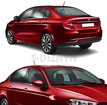 S-Dizayn Fiat Egea SD Krom Cam Çıtası 4 Prç. 2015 Üzeri