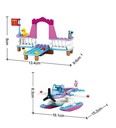 Ausini-Asya Bricks 24417, Fairyland 167 Parça Liman ve Jetski Temalı Lego Seti