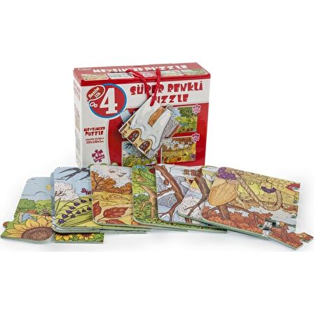 AlışVerişDevi Benim İlk 4 3+ Yaş Büyük Boy Puzzle 48 Parça