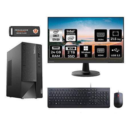 LENOVO Neo 50T M08TRD124 i7 13700 24GB RAM 2TB SSD 21.5" W11P MASAÜSTÜ PC