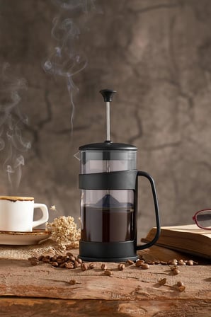 QLUX IDEAS 400 ml French Press Kahve Demleme Potu - BPA Free Plastik Gövde, Kolay Kullanım, Filtreli Bitki Çayı ve Kahve Demleyici