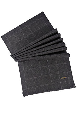 Mısırlı Eşarpları Erkek Yünlü Ekose Kaşkol ( Atkı )