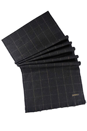 Mısırlı Eşarpları Erkek Yünlü Ekose Kaşkol ( Atkı )