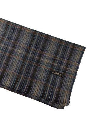 Mısırlı Eşarpları Erkek Yünlü Ekose Kaşkol ( Atkı )