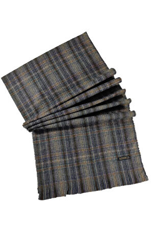 Mısırlı Eşarpları Erkek Yünlü Ekose Kaşkol ( Atkı )