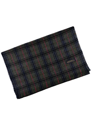 Erkek Yünlü Ekose Kaşkol ( Atkı )