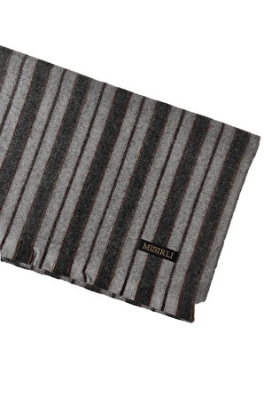 Erkek Yünlü Çizgili Kaşkol ( Atkı )