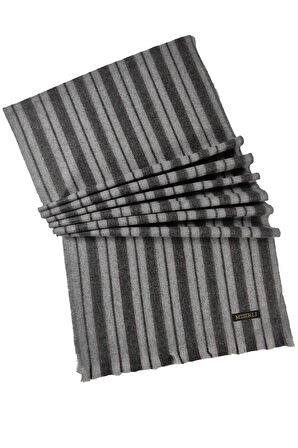 Erkek Yünlü Çizgili Kaşkol ( Atkı )