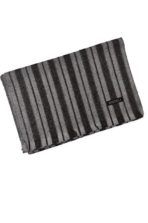 Erkek Yünlü Çizgili Kaşkol ( Atkı )