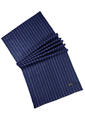 Mısırlı Eşarpları Erkek Yünlü Çizgili Kaşkol ( Atkı )