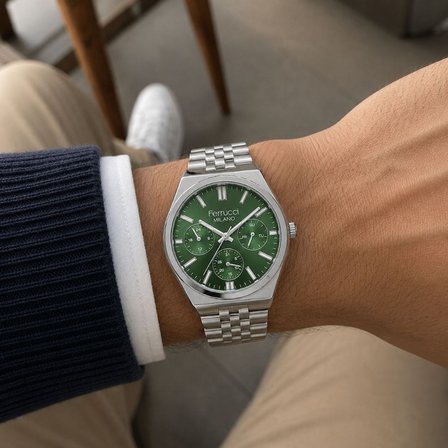 Ferrucci FER.03781M.03 Çelik Kordon Erkek Kol Saati