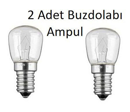 BEKO Buzdolabı Ampul 15 Watt E14 Duy İnce Dip Ampul 15 Watt Ampül Parfüm Ampul , 2 ADET
