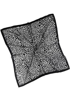 Mısırlı Eşarpları Leopar Desenli Star Krep Eşarp