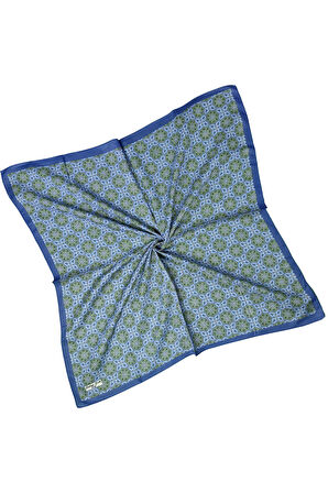 Ebruli Pamuklu Etnik Desenli Soft Eşarp – 90x90 cm