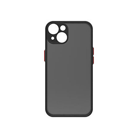 iPhone 14 Kenarları Renkli Arkası Buğulu Şık Hux Silikon Kılıf