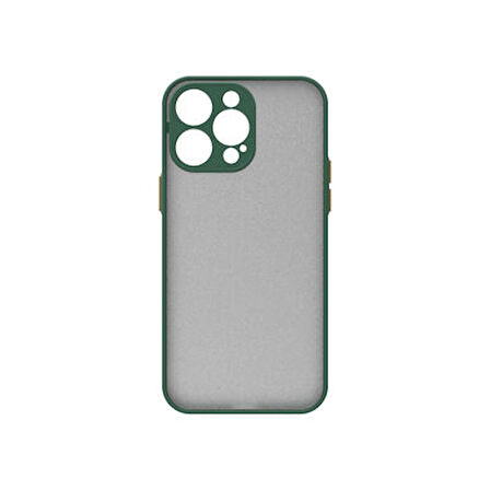 iPhone 14 Pro Kenarları Renkli Arkası Buğulu Şık Hux Silikon Kılıf