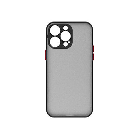 iPhone 14 Pro Max Kenarları Renkli Arkası Buğulu Şık Hux Silikon Kılıf