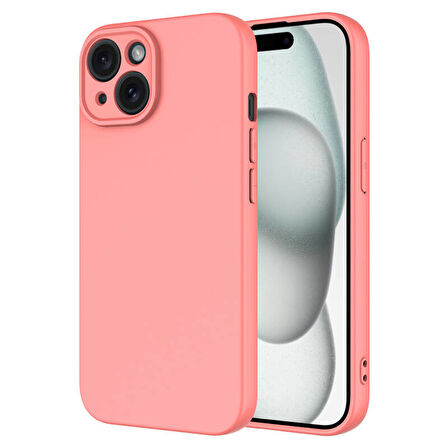 iPhone 15 Plus İçi Kadife Dolgulu Şık Candy Lansman Silikon Kılıf