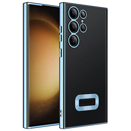Samsung Galaxy S23 Ultra Kılıf Logo Detaylı ve Parlak NLight Premium Silikon Kapak