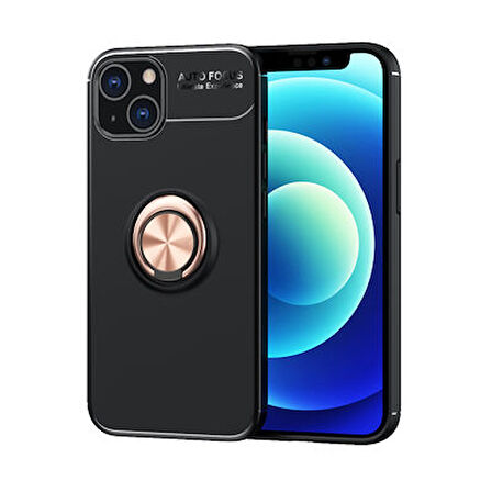 iPhone 14  Kılıf Yüzüklü Sağlam Esnek Ringo Silikon Kapak