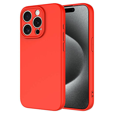 iPhone 15 Pro Kılıf İçi Kadife Dolgulu Kasayı Çizmeyen Sweetish Lansman Premium Kapak