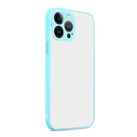iPhone 13 Pro Max Kılıf Arkası Buğulu Kenarları Renkli Sert Premium Silikon Kapak RCV/Hux