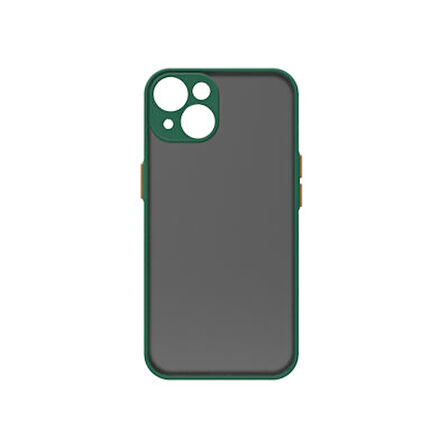 iPhone 14 Plus Kılıf Kenarları Renkli Sert Yapılı Şık Silikon Kapak RYC/Hux