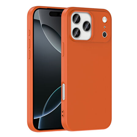 iPhone 17 Pro Kılıf İçi Telefonu Çizmeyen Kadife Kaplı Dışı Soft Yapılı Esnek Lansman Kapak RYC/Mara